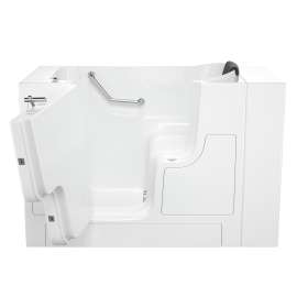 30-in. x 52-in. Outward Opening Door Walk-In Soaking Bathtub with Left Door/Drain in White