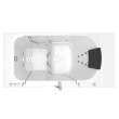 30-in. x 52-in. Outward Opening Door Walk-In Whirlpool Massage and Air Spa Bathtub with Left Door/Drain in White