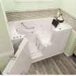 30-in. x 52-in. Outward Opening Door Walk-In Whirlpool Massage and Air Spa Bathtub with Left Door/Drain in White