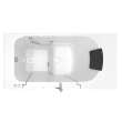 30-in. x 52-in. Outward Opening Door Walk-In Air Spa Bathtub with Left Door/Drain in White