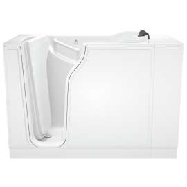 Gelcoat Wit 30-In X 52-In Walk-In Whirlpool Massage Bathtub With Left Hand Drain