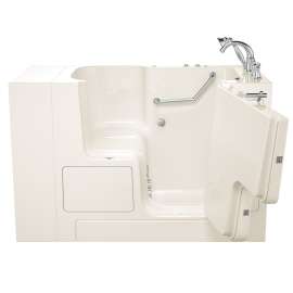 32-in. x 52-in. Outward Opening Door Walk-In Whirlpool Massage Bathtub with Right Door/Drain and Tub Faucet