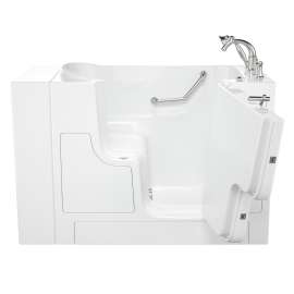 30-in. x 52-in. Outward Opening Door Walk-In Soaking Bathtub with Right Door/Drain and Tub Faucet in White