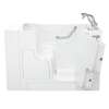 30-in. x 52-in. Outward Opening Door Walk-In Air Spa Bathtub with Right Door/Drain and Tub Faucet in White
