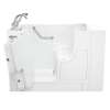 30-in. x 52-in. Outward Opening Door Walk-In Air Spa Bathtub with Left Door/Drain and Tub Faucet in White