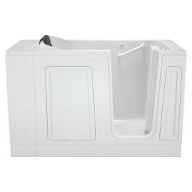 Acrylic Wit 30-In X 51-In Walk-In Soaking Bathtub With Right Hand Drain