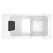 Acrylic Wit 30-In X 51-In Walk-In Soaking Bathtub With Right Hand Drain