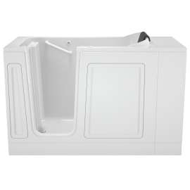 Acrylic Wit 28-In X 48-In Walk-In Soaking Bathtub With Left Hand Drain