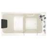 32-in. x 60-in. Walk-In Soaking Bathtub with Right-Hand Drain and Tub Faucet in Linen