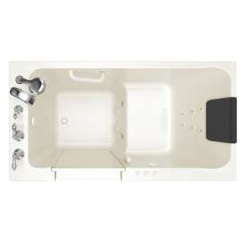 Acrylic Wit 32-In X 60-In Walk-In Air Spa And Whirlpool Massage Bathtub With Left Hand Drain