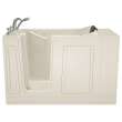 30-in. x 51-in. Walk-In Soaking Bathtub with Left-Hand Drain and Tub Faucet in Linen
