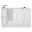 30-in. x 51-in. Walk-In Air Spa Bathtub with Left-Hand Drain and Tub Faucet in White