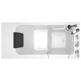 2848.119.ARW 28-in. x 48-in. Walk-In Air Spa Bathtub with Right-Hand Drain and Tub Faucet in White