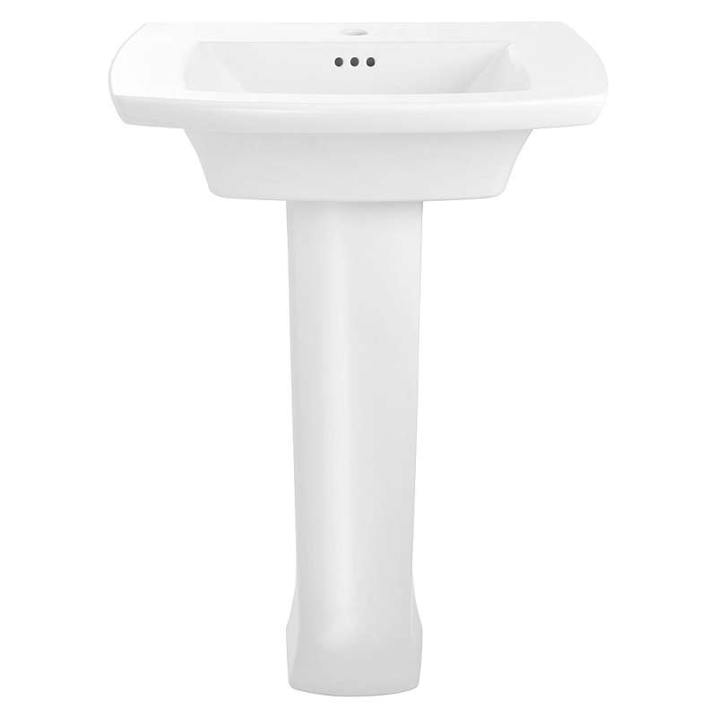 American Standard Edgemere Pedestal Bathroom Sink With Center Hole White