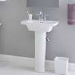 American Standard Edgemere Pedestal Sink With 4-in Centerset Holes (Without Console)