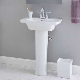 Edgemere Pedestal Leg in White
