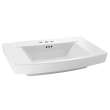 Townsend Pedestal Bathroom Sink and Overflow in White