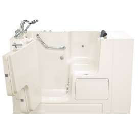32-in. x 52-in. Outward Opening Door Walk-In Whirlpool Massage Bathtub with Left Door/Drain and Tub Faucet