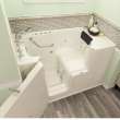 32-in. x 52-in. Outward Opening Door Walk-In Air Spa and Whirlpool Massage Bathtub with Left Door/Drain and Tub Faucet