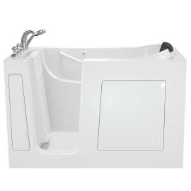 3060.109.WLW 30-in. x 60-in. Walk-In Whirlpool Massage Bathtub with Left-Hand Drain and Tub Faucet in White