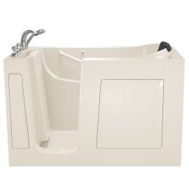 3060.109.SL-M Gelcoat Wit 30-in. x 60-in. Walk-In Soaking Bathtub with Left-Hand Drain and Tub Faucet