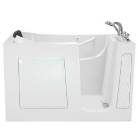 3060.109.CRW 30-in. x 60-in. Walk-In Air Spa and Whirlpool Massage Bathtub with Right-Hand Drain and Tub Faucet in White
