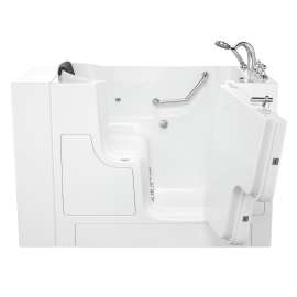 3052OD.109.WRW-PC 30-in. x 52-in. Outward Opening Door Walk-In Whirlpool Massage Bathtub with Right Door/Drain and Tub Faucet in White