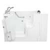 3052OD.109.WLW-PC 30-in. x 52-in. Outward Opening Door Walk-In Whirlpool Massage Bathtub with Left Door/Drain and Tub Faucet in White