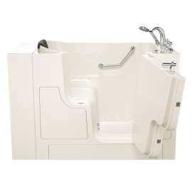 3052OD.109.AR-PC-M Gelcoat Wit 30-in. x 52-in. Outward Opening Door Walk-In Air Spa Bathtub with Right Door/Drain and Tub Faucet