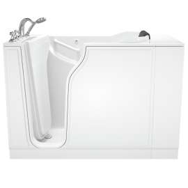 3052.109.WLW 30-in. x 52-in. Walk-In Whirlpool Massage Bathtub with Left-Hand Drain and Tub Faucet in White