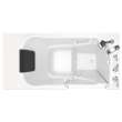 3052.109.SRW 30-in. x 52-in. Walk-In Soaking Bathtub with Right-Hand Drain and Tub Faucet in White