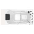 3052.109.CRW 30-in. x 52-in. Walk-In Air Spa and Whirlpool Massage Bathtub with Right-Hand Drain and Tub Faucet in White