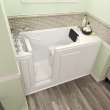 28-in. x 48-in. Walk-in Air Spa and Whirlpool Bathtub with Left-Hand Drain and Tub Faucet in White
