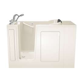 2848.109.AL-M Gelcoat Wit 28-in. x 48-in. Walk-in Air Spa Bathtub with Left-Hand Drain and Tub Faucet