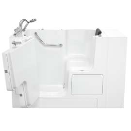 3252OD.109.SLW-PC 32-in. x 52-in. Outward Opening Door Walk-In Soaking Bathtub with Left Door/Drain and Tub Faucet in White