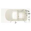30-in. x 52-in. Outward Opening Door Walk-In Soaking Bathtub with Tub Faucet in Linen