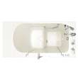 30-in. x 52-in. Outward Opening Door Walk-In Air Massage Bathtub with Tub Faucet in Linen