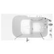 32-in. x 52-in. Outward Opening Door Walk-In Air Massage Bathtub with Tub Faucet in White