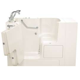 Gelcoat Wit 32-In X 52-In Walk-In Jet Massage Bathtub With Left Hand Drain