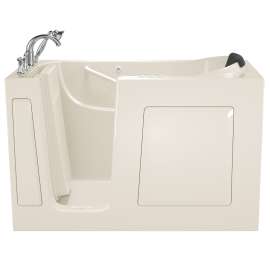3060.609.CL-M Gelcoat Wit 30-in. x 60-in. Walk-In Air Spa and Whirlpool Massage Bathtub with Left-Hand Drain and Tub Faucet