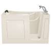 30-in. x 60-in. Walk-In Air Spa Bathtub with Right-Hand Drain and Tub Faucet in Linen