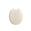 Round Closed-Front Toilet Seat with Soft Close, Grip Tight and Quick Release in Linen