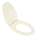 Elongated Closed-Front Toilet Seat with Slow Close and Everclean in Linen