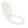 Elongated Closed-Front Toilet Seat with Slow Close and Everclean in White