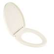 Elongated Closed-Front Toilet Seat with Soft Close, Grip Tight and Quick Release in Linen