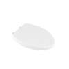 Elongated Closed-Front Toilet Seat with Soft Close, Grip Tight and Quick Release in White