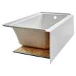 60-in. x 30-in. Integral Apron Bathtub with Right Hand Drain in Arctic