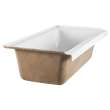60-in. x 32-in. Fold Over Edge Bathtub with Left Hand Drain in Arctic
