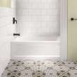 American Standard Town Square S 60-in Rectangular Alcove Bathtub with Left Side Drain - In Multiple Colors