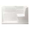 Acrylic Seated Safety Shower With Left-Hand Drain